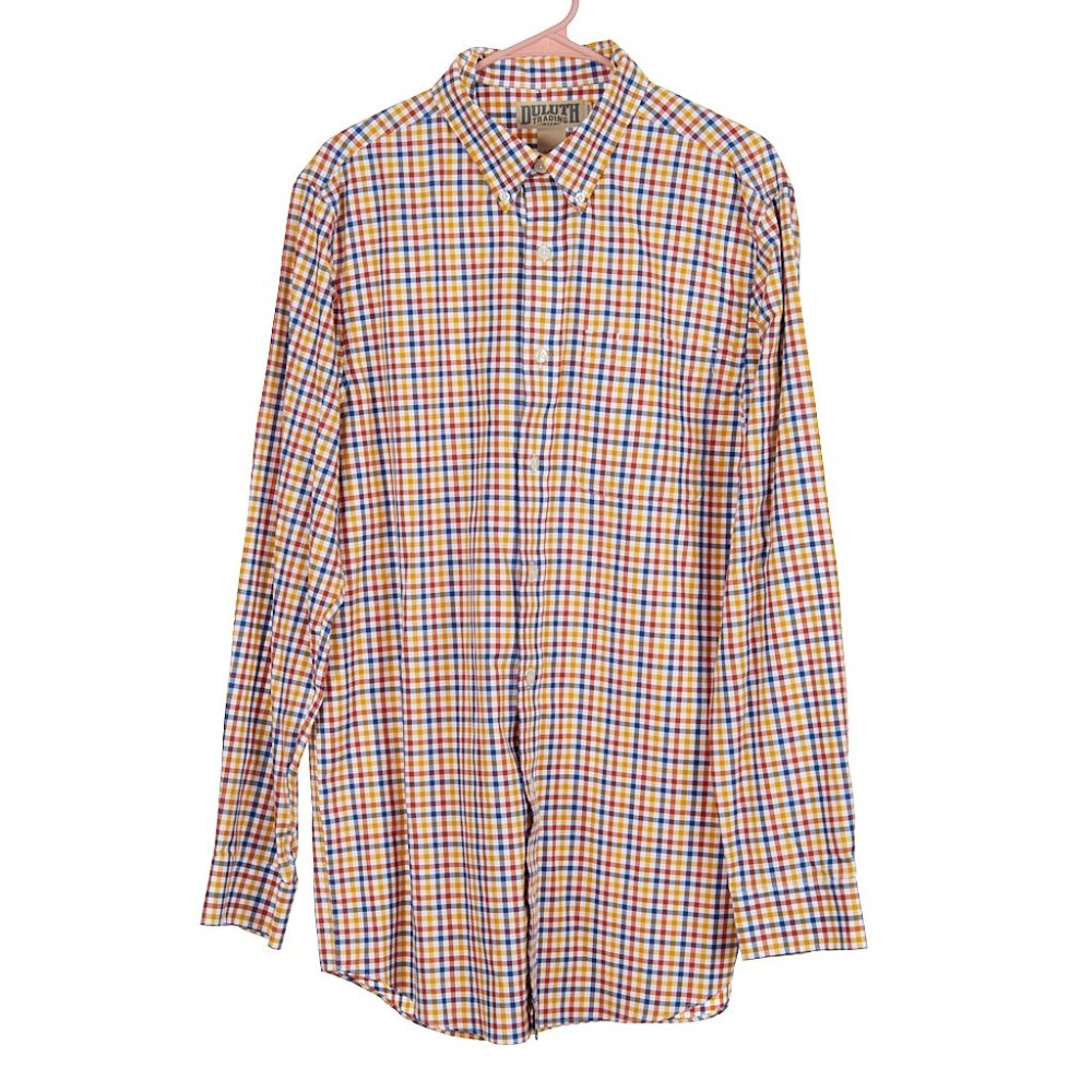 Duluth Trading Co Trim Fit Cotton Button Down Men's Large Tall